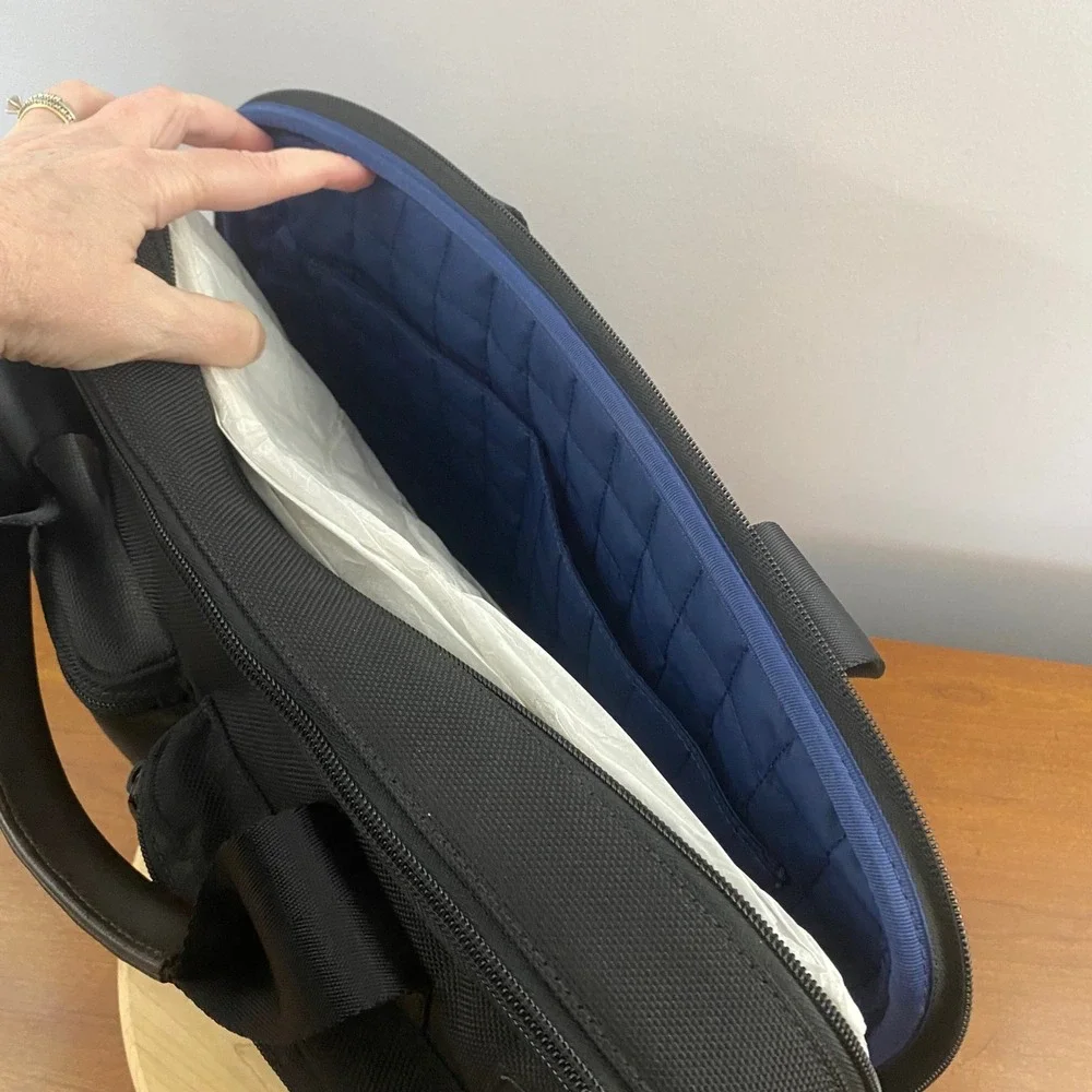 Jack Spade New York Messenger Bag Black Nylon Briefcase Laptop Business NWT